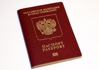 Russian Federation passport on the table