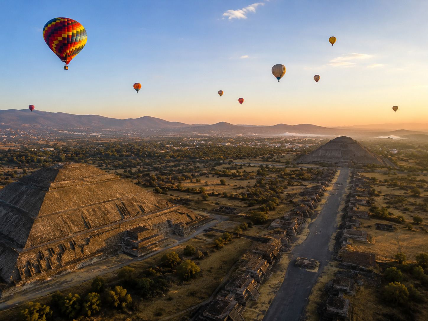 Hot Air Ballooning Over Teotihuacan