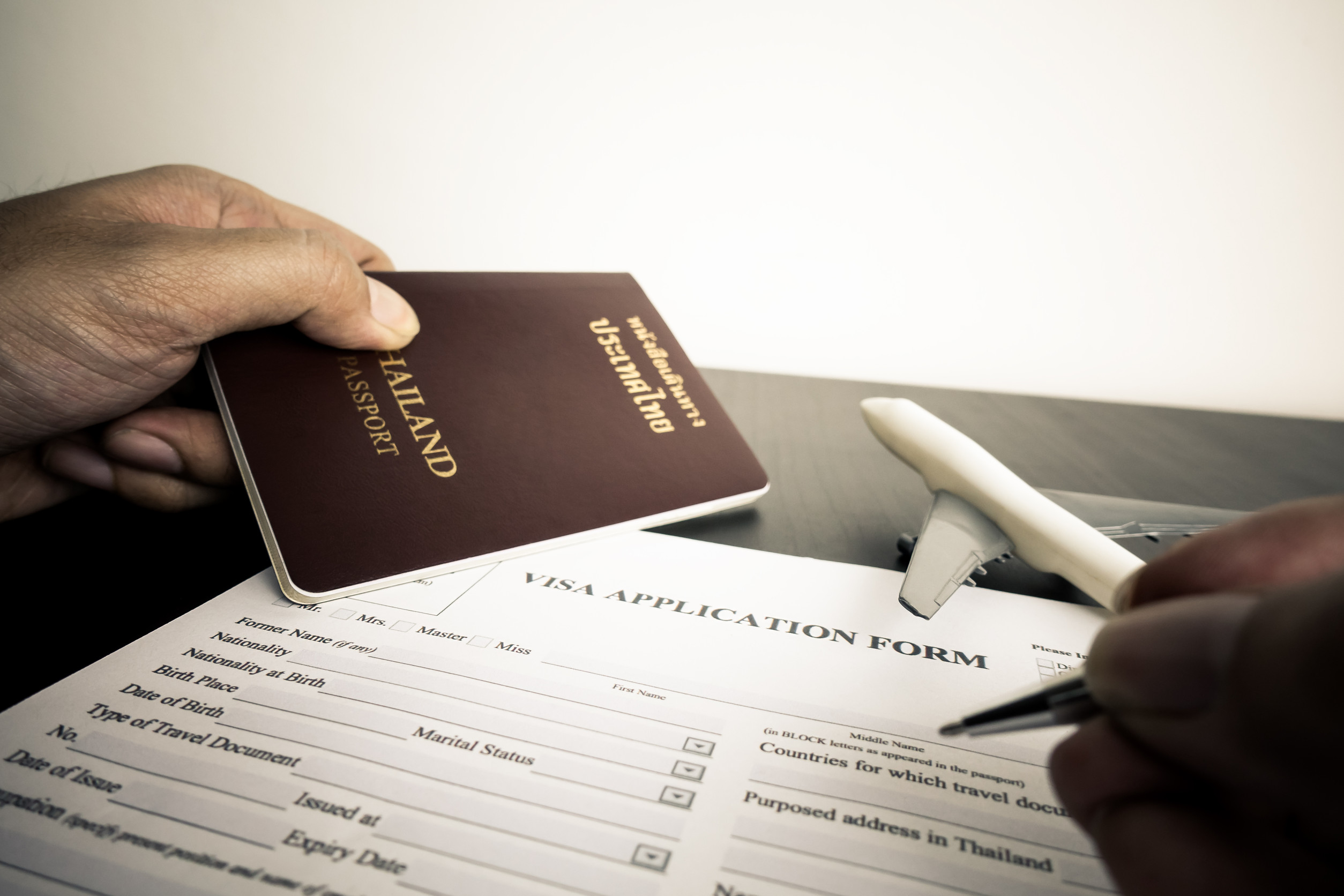 Filling A Visa Application Form