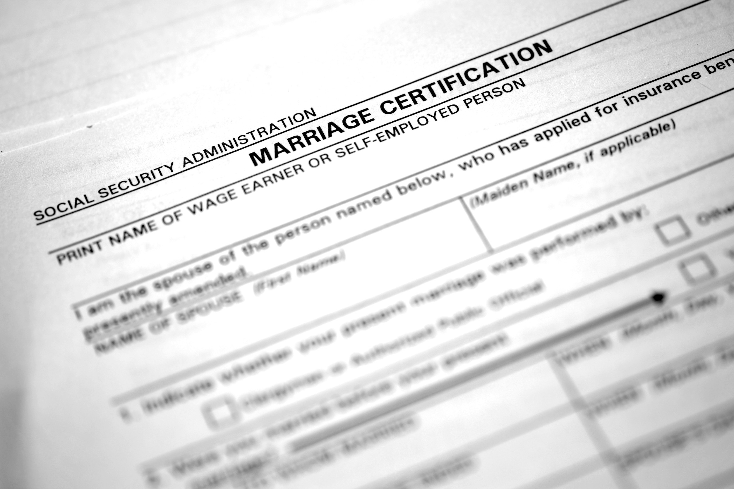 Marriage Certificate Marriage Certificate