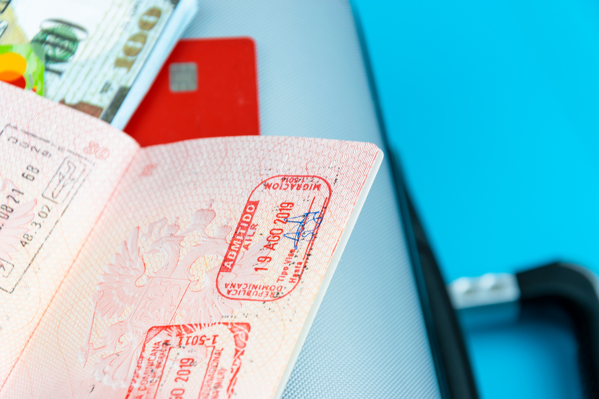 Traveler S Suitcase Is A Passport With Money And Credit Cards