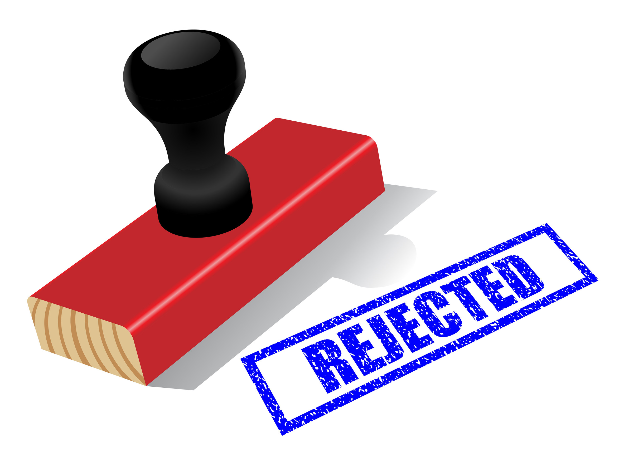 Wooden Rubber Stamp Rejection Wooden Rubber Stamp Rejection